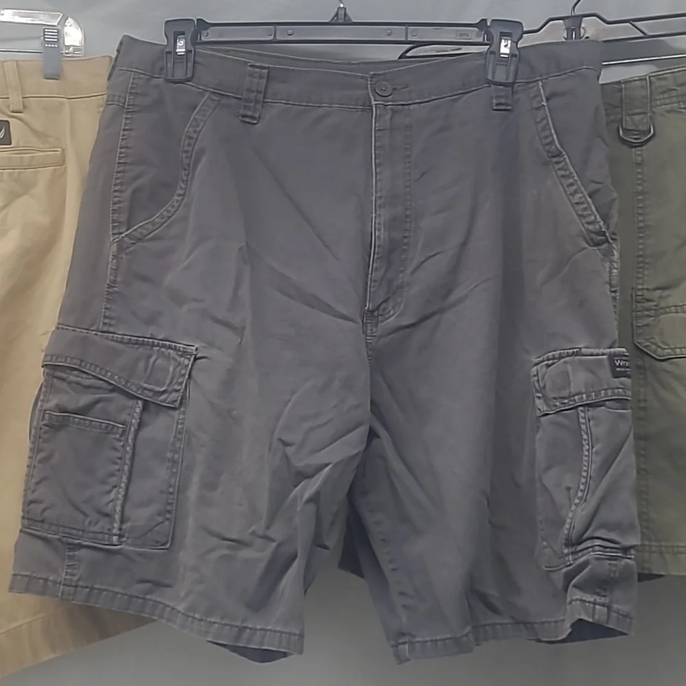 Mens Cargo Shorts Lot Of 4 Wrangler Nautica Sz 38 Utility Workwear Ranch Outdoor